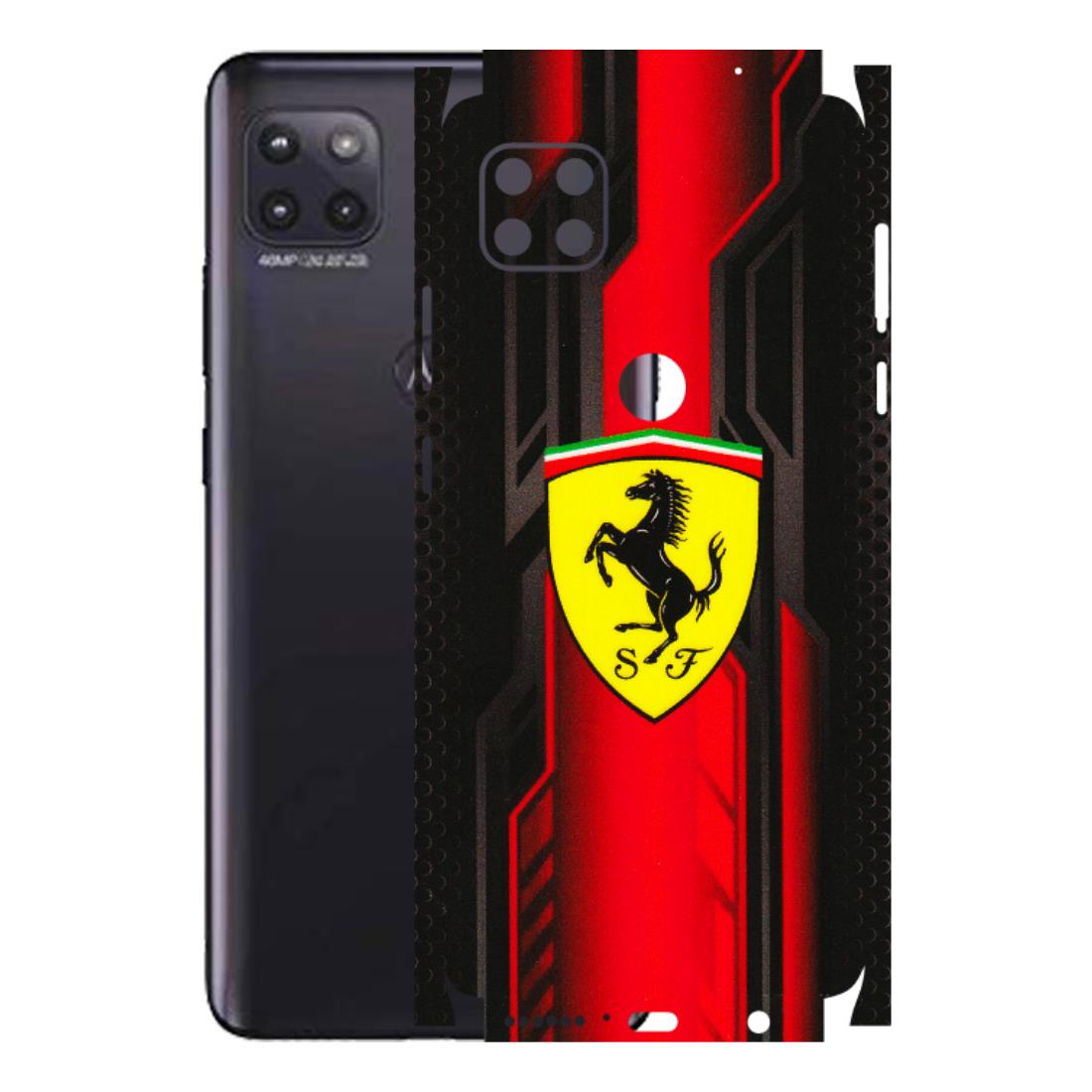 Motorola Phone Skins (All Models) - Black Ferrari Logo - 3D Embossed Finish (L-253) Motorola Moto G (5G)