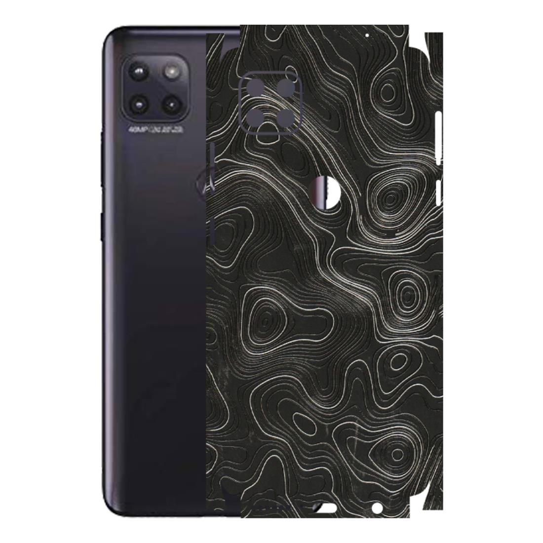 Motorola Phone Skins (All Models) - Abstract White Line Map - 3D Embossed Finish (L-269) Motorola Moto G (5G)