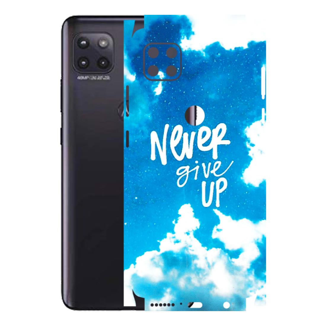 Motorola Phone Skins (All Models) - Never Give Up - 3D Embossed Finish (L-279) Motorola Moto G (5G)