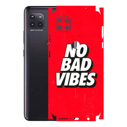 Motorola Phone Skins (All Models) - No Bad Vibes - 3D Embossed Finish (L-280) Motorola Moto G (5G)