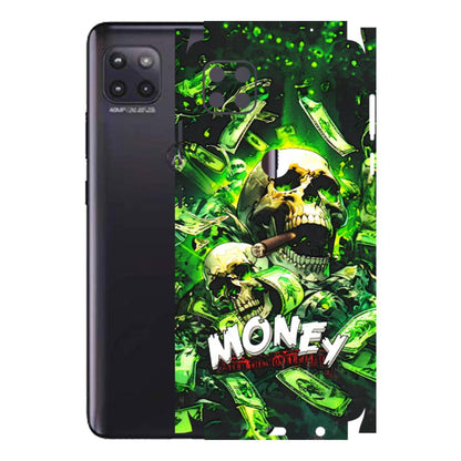 Motorola Phone Skins (All Models) - Skull Money - 3D Embossed Finish (L-303) Motorola Moto G (5G)