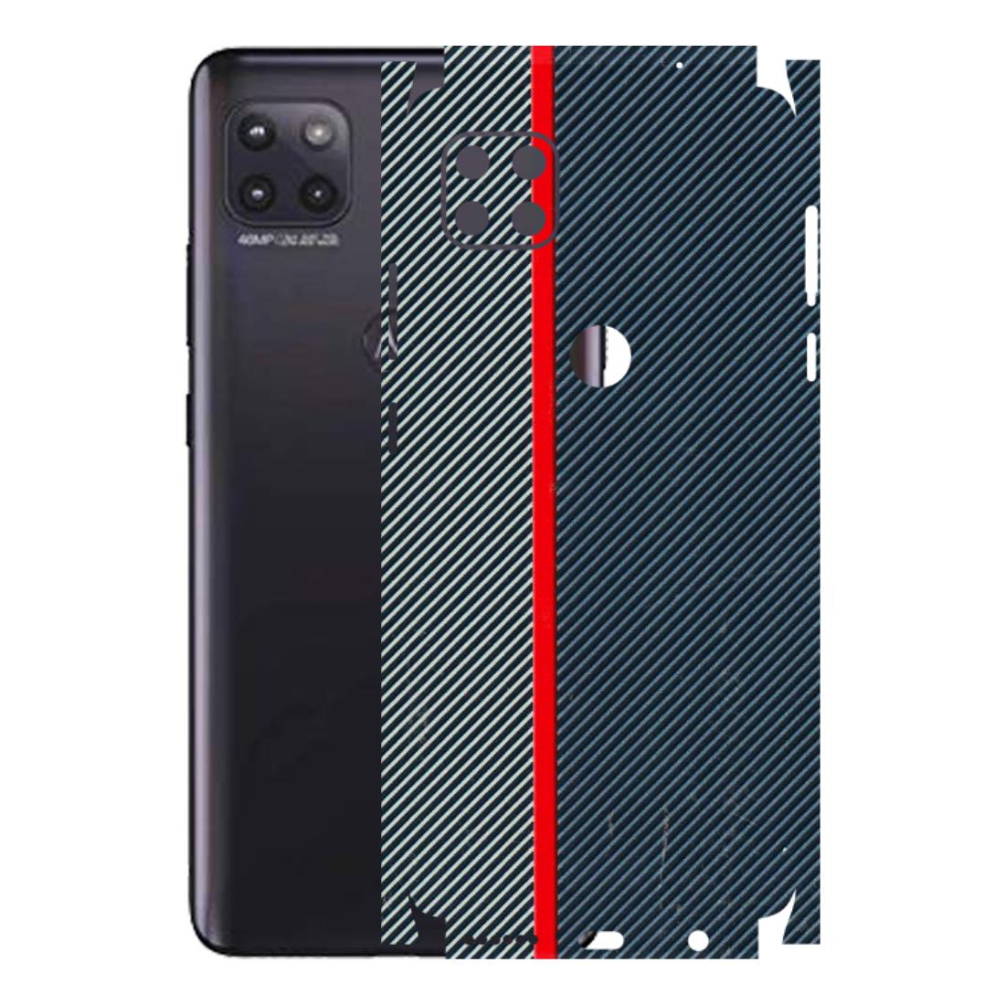 Motorola Phone Skins (All Models) - Blue Sober Lines - 3D Embossed Finish (L-305) Motorola Moto G (5G)