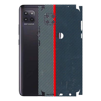 Motorola Phone Skins (All Models) - Blue Sober Lines - 3D Embossed Finish (L-305) Motorola Moto G (5G)