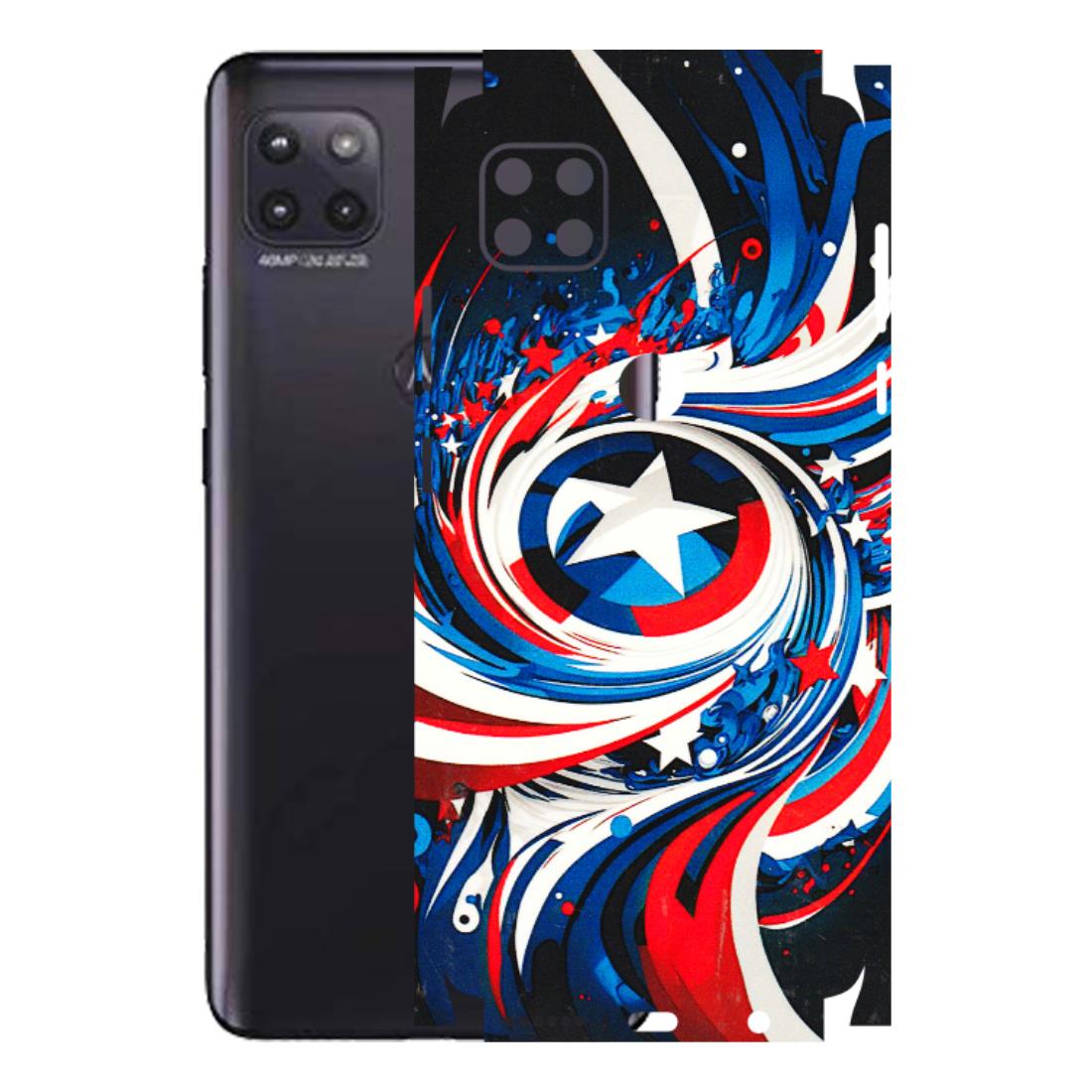 Motorola Phone Skins (All Models) - Captain America Logo - 3D Embossed Finish (L-307) Motorola Moto G (5G)