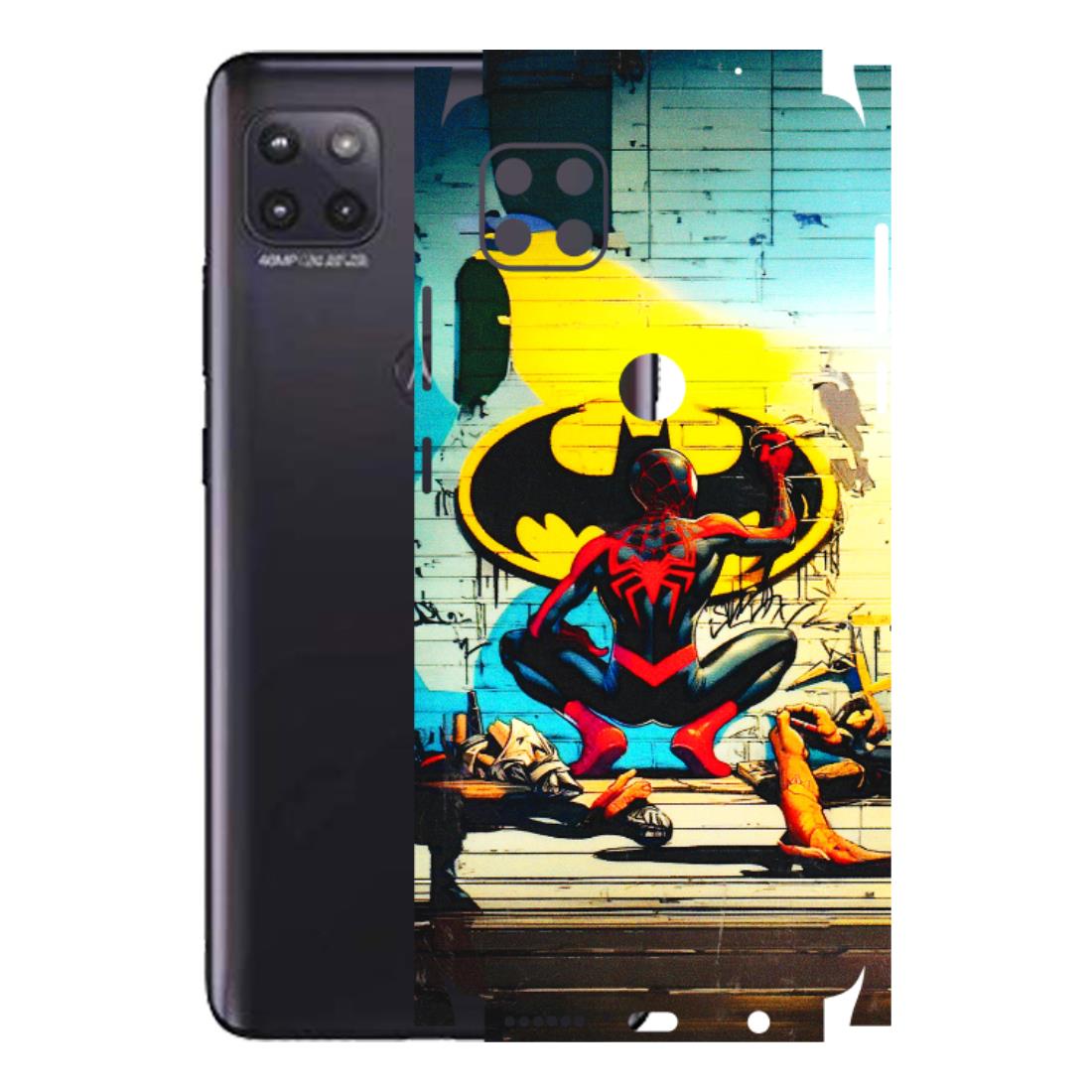 Motorola Phone Skins (All Models) - New Spiderman Bat Logo - 3D Embossed Finish (L-309) Motorola Moto G (5G)
