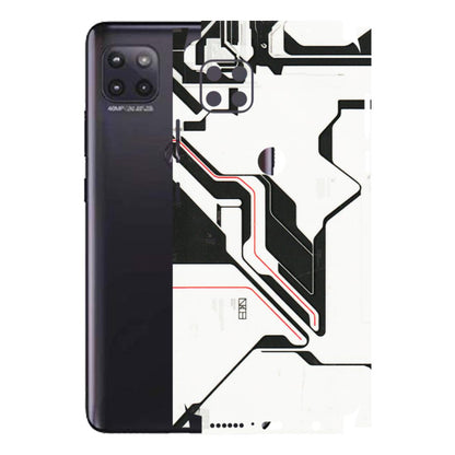 Motorola Phone Skins (All Models) - White Techy Logo - 3D Embossed Finish (L-312) Motorola Moto G (5G)