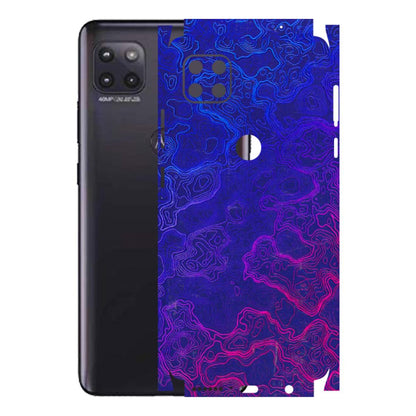 Motorola Phone Skins (All Models) - Purple Ripples Swirl - 3D Embossed Finish (L-314) Motorola Moto G (5G)
