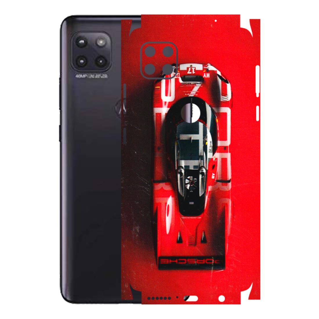 Motorola Phone Skins (All Models) - Red Porsche Car Logo - 3D Embossed Finish (L-315) Motorola Moto G (5G)