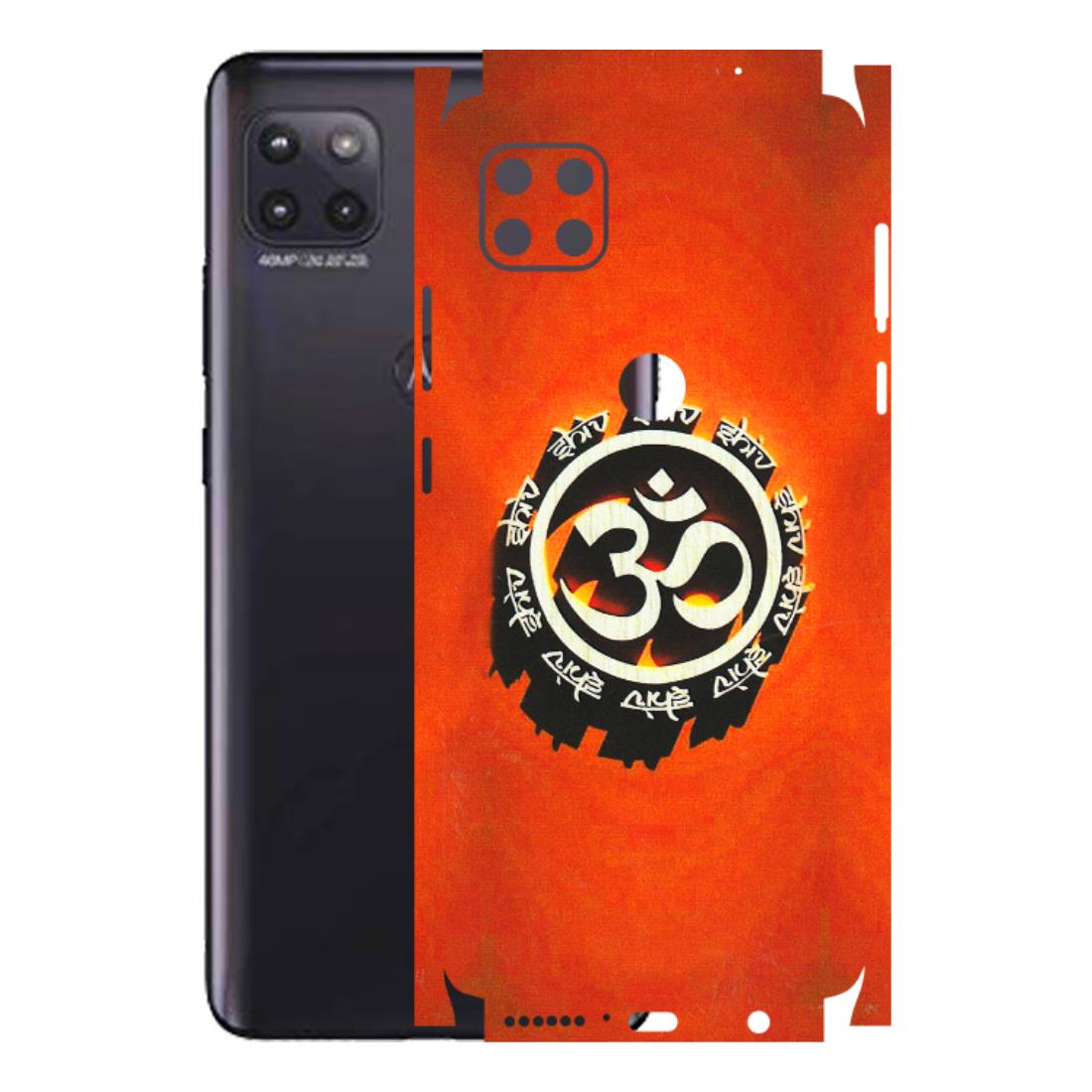Motorola Phone Skins (All Models) - Aum Shiv Orange - 3D Embossed Finish (L-32) Motorola Moto G (5G)
