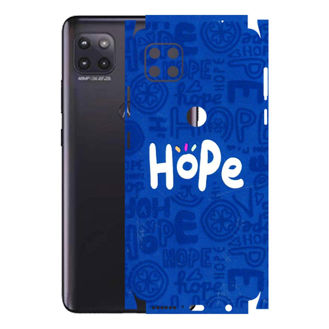Motorola Phone Skins (All Models) - Hope Doodles Blue - 3D Embossed Finish (L-43) Motorola Moto G (5G)