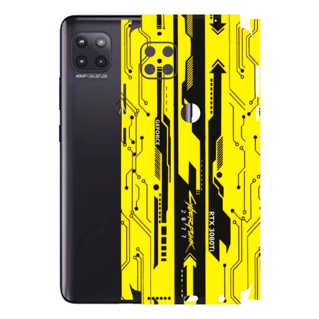Motorola Phone Skins (All Models) - Yellow Cyberpunk - 3D Embossed Finish (L-93) Motorola Moto G (5G)