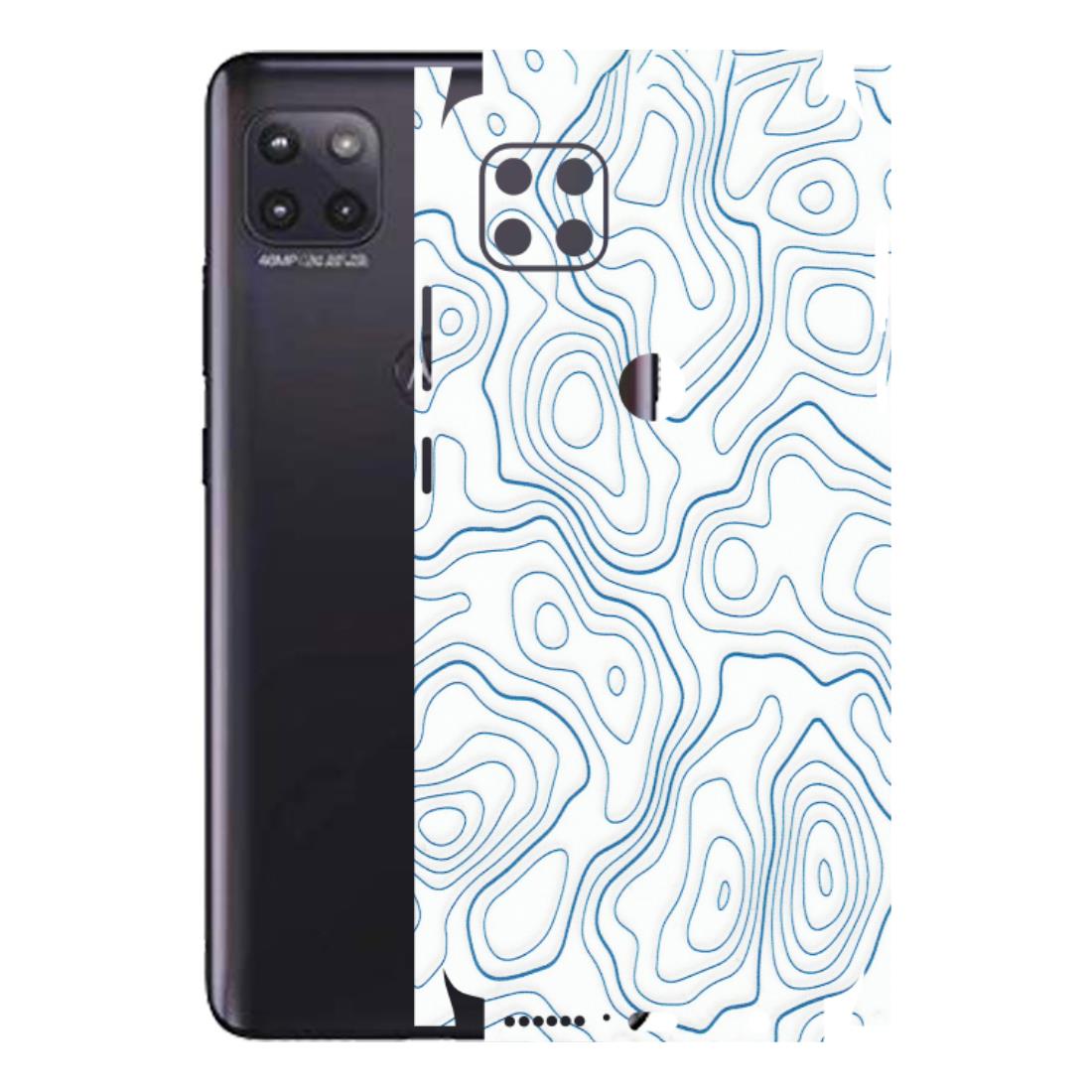 Motorola Phone Skins (All Models) - Blue And White Swirls - Matte Finish (M-139) Motorola Moto G (5G)