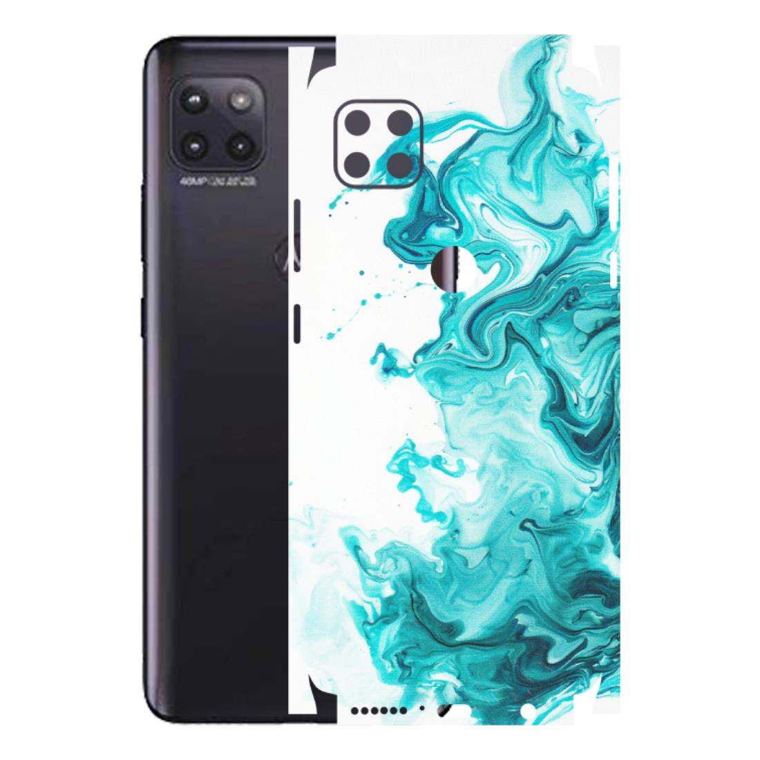 Motorola Phone Skins (All Models) - Sky Blue Abstract Colour - Matte Finish (M-146) Motorola Moto G (5G)