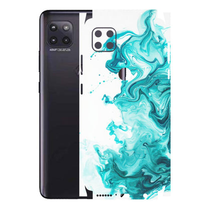 Motorola Phone Skins (All Models) - Sky Blue Abstract Colour - Matte Finish (M-146) Motorola Moto G (5G)
