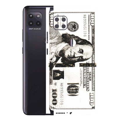 Motorola Phone Skins (All Models) - 100 Dollar Currency - Transparent Finish (T-01) Motorola Moto G (5G)