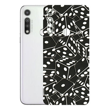 Motorola Phone Skins (All Models) - Big Black Dices - 3D Embossed Finish (L-106) Motorola Moto G Fast