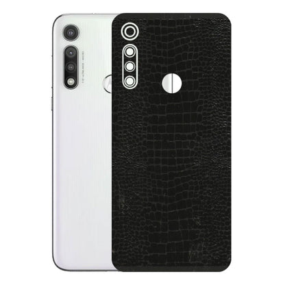 Motorola Phone Skins (All Models) - Snake Leather Black - 3D Embossed Finish (L-107) Motorola Moto G Fast