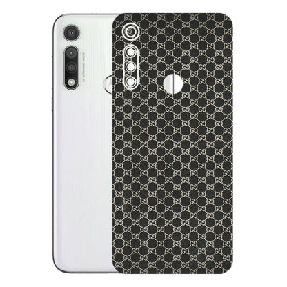 Motorola Phone Skins (All Models) - Black G Print - 3D Embossed Finish (L-109) Motorola Moto G Fast