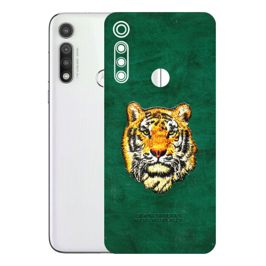 Motorola Phone Skins (All Models) - Leather Feel Tiger - 3D Embossed Finish (L-111) Motorola Moto G Fast