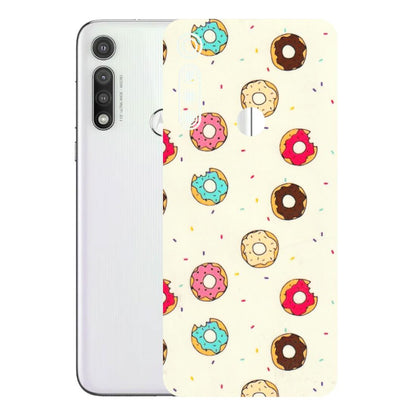 Motorola Phone Skins (All Models) - Mini Donuts Doodle Art - 3D Embossed Finish (L-122) Motorola Moto G Fast