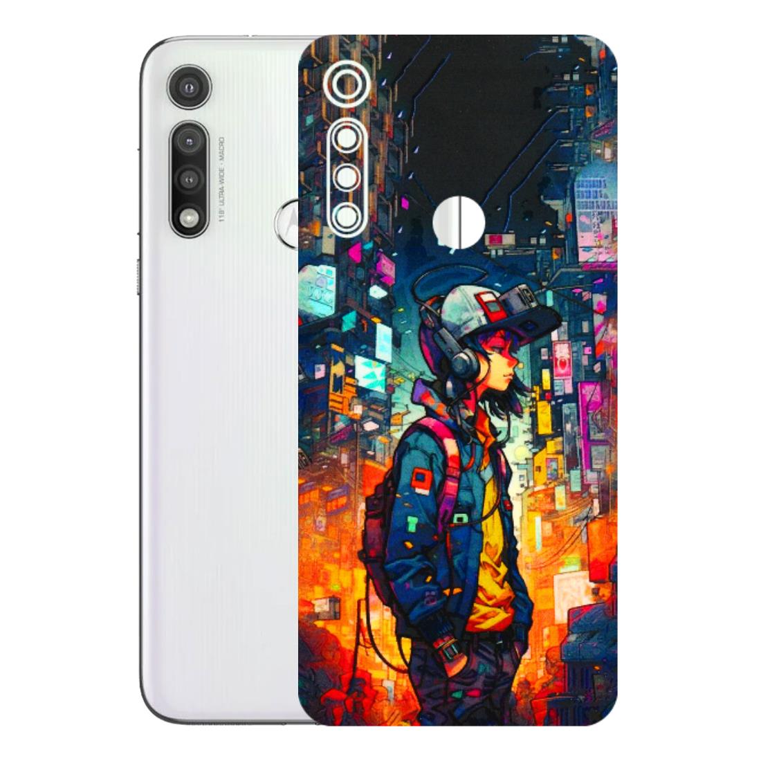 Motorola Phone Skins (All Models) - Street Anime Guy - 3D Embossed Finish (L-158) Motorola Moto G Fast