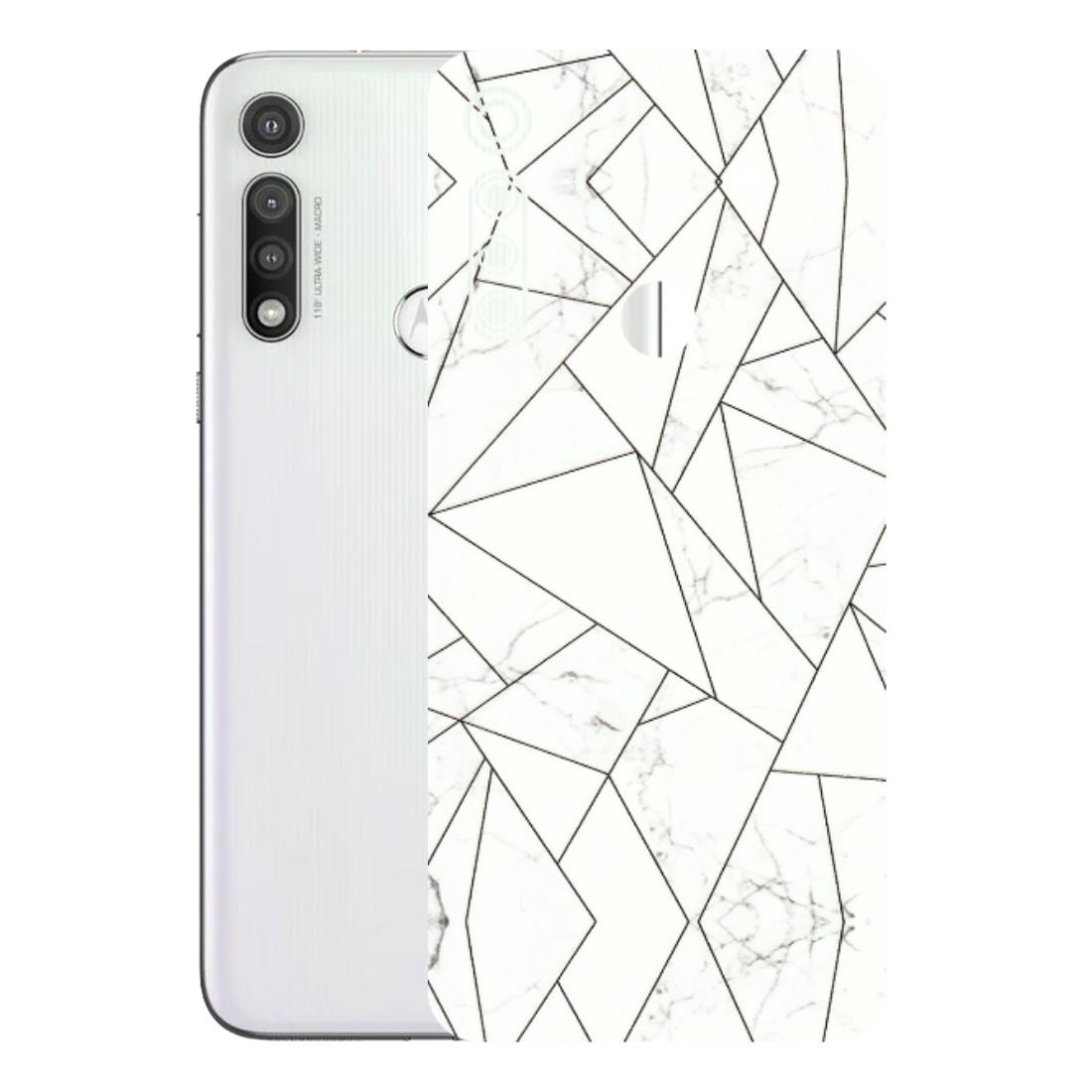 Motorola Phone Skins (All Models) - Luxury White Marble Effect - 3D Embossed Finish (L-168) Motorola Moto G Fast