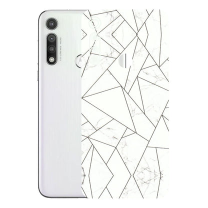Motorola Phone Skins (All Models) - Luxury White Marble Effect - 3D Embossed Finish (L-168) Motorola Moto G Fast