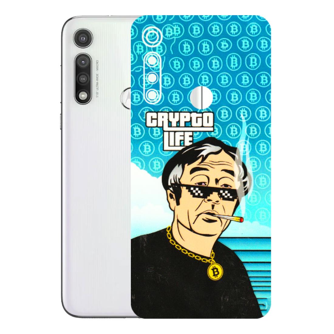 Motorola Phone Skins (All Models) - Crypto Thug Life - 3D Embossed Finish (L-179) Motorola Moto G Fast