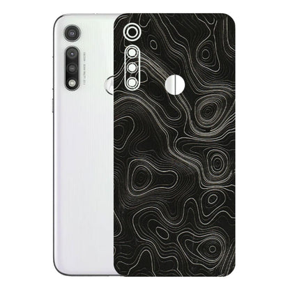 Motorola Phone Skins (All Models) - Black Swirl - 3D Embossed Finish (L-196) Motorola Moto G Fast