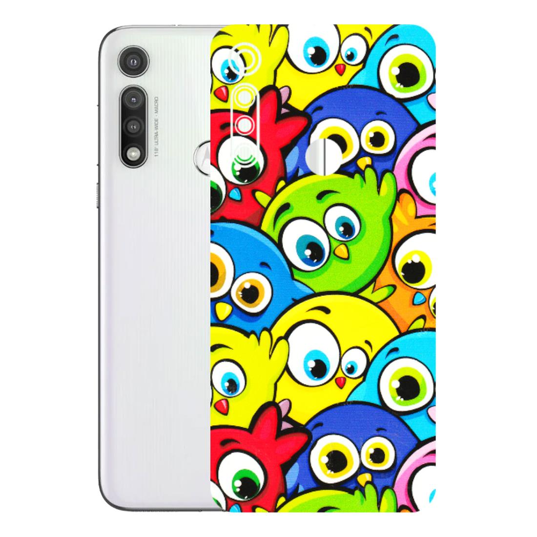 Motorola Phone Skins (All Models) - Cute Fluffy Birds - 3D Embossed Finish (L-213) Motorola Moto G Fast