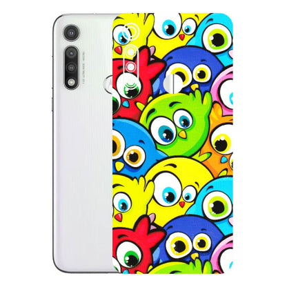 Motorola Phone Skins (All Models) - Cute Fluffy Birds - 3D Embossed Finish (L-213) Motorola Moto G Fast