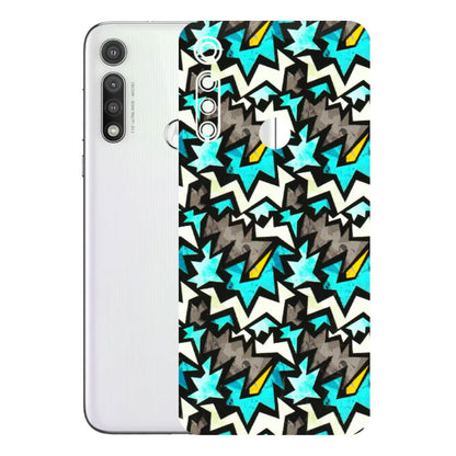 Motorola Phone Skins (All Models) - Funky Zig Zag - 3D Embossed Finish (L-223) Motorola Moto G Fast