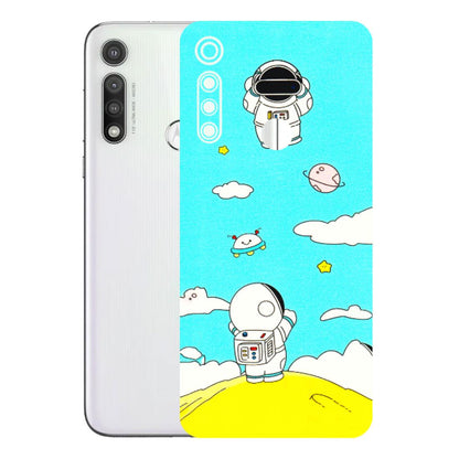 Motorola Phone Skins (All Models) - Blue Skies Astro Float - 3D Embossed Finish (L-230) Motorola Moto G Fast