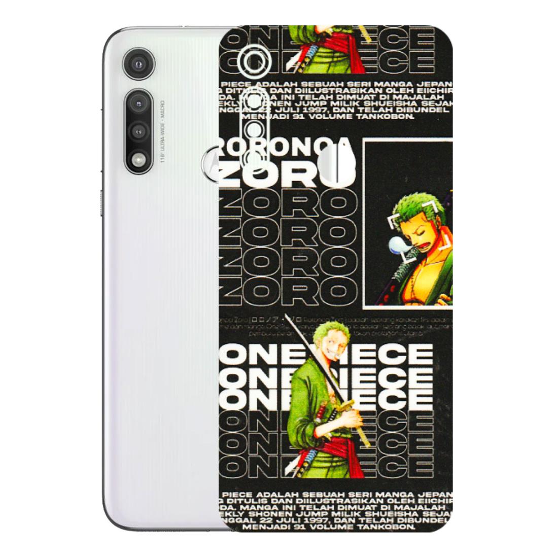Motorola Phone Skins (All Models) - One Piece Zoro - 3D Embossed Finish (L-250) Motorola Moto G Fast