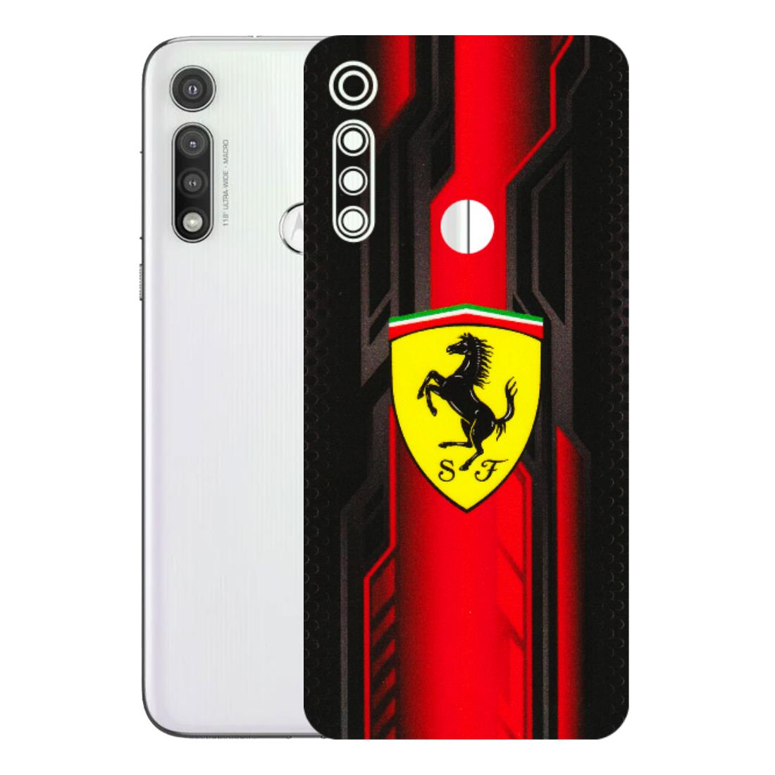 Motorola Phone Skins (All Models) - Black Ferrari Logo - 3D Embossed Finish (L-253) Motorola Moto G Fast