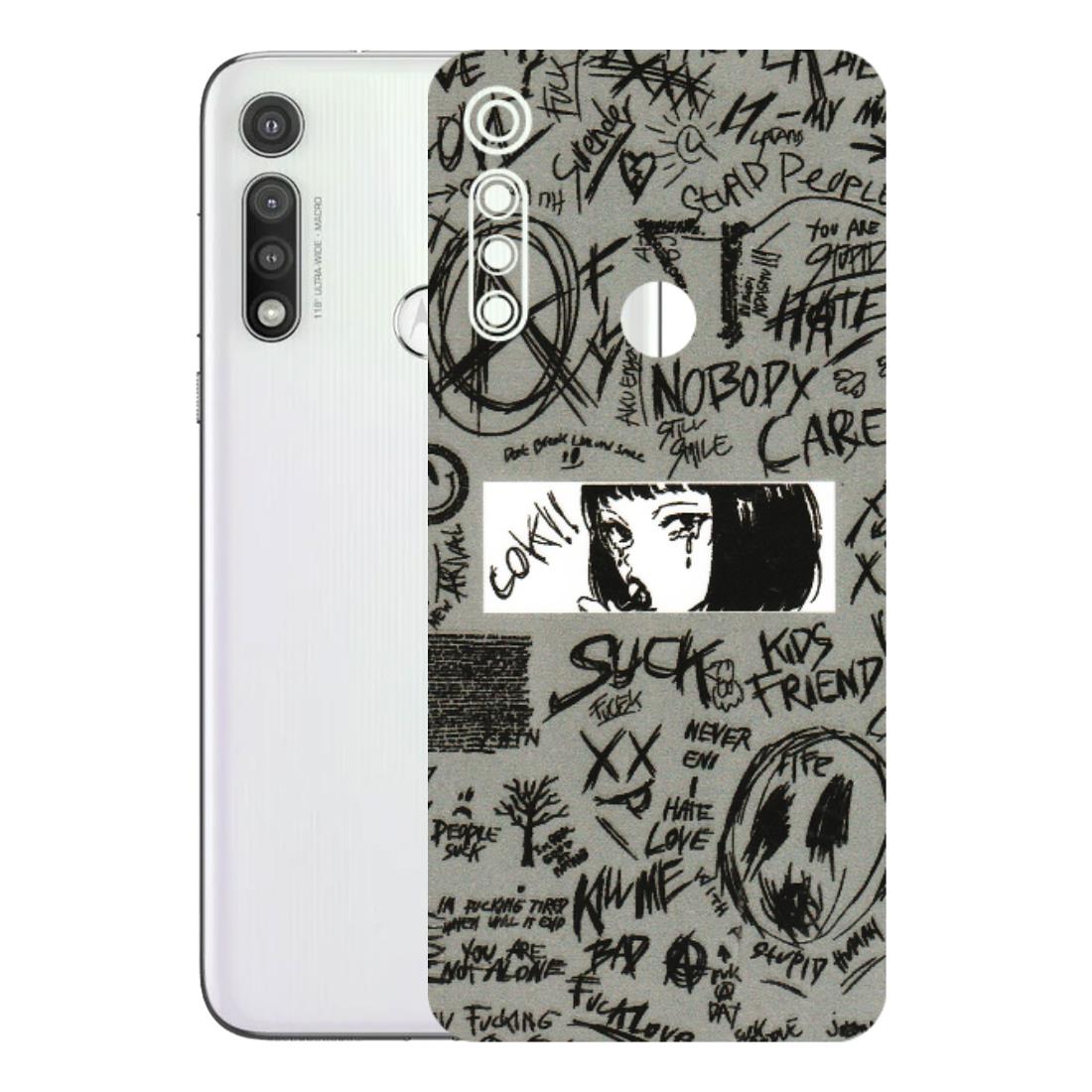 Motorola Phone Skins (All Models) - Never Have Love Anime - 3D Embossed Finish (L-260) Motorola Moto G Fast