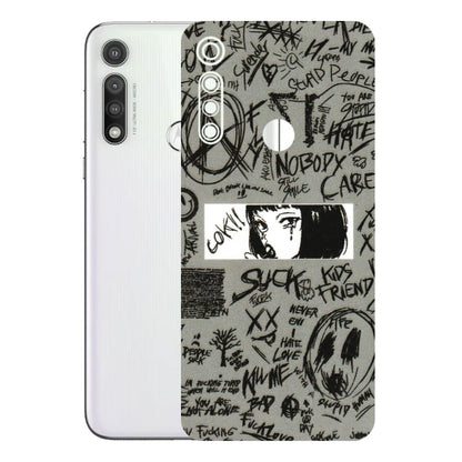 Motorola Phone Skins (All Models) - Never Have Love Anime - 3D Embossed Finish (L-260) Motorola Moto G Fast