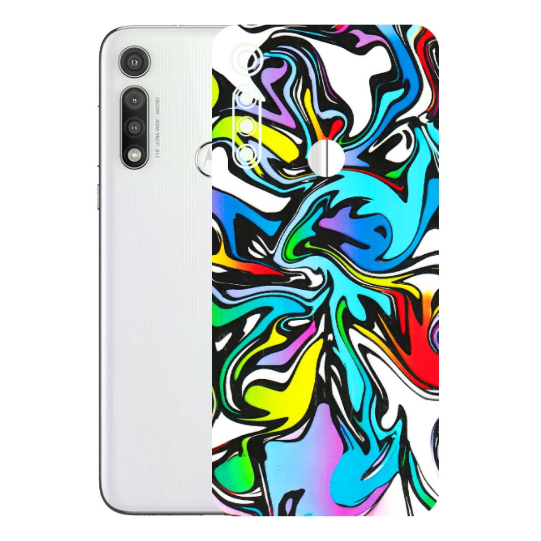 Motorola Phone Skins (All Models) - Abstract Colour Paints - 3D Embossed Finish (L-271) Motorola Moto G Fast