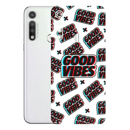 Motorola Phone Skins (All Models) - Good Vibes - 3D Embossed Finish (L-282) Motorola Moto G Fast