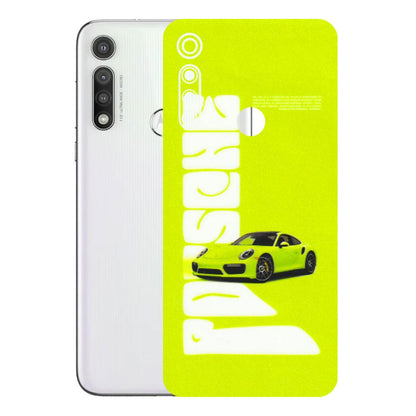 Motorola Phone Skins (All Models) - Lime Green Porche - 3D Embossed Finish (L-30) Motorola Moto G Fast