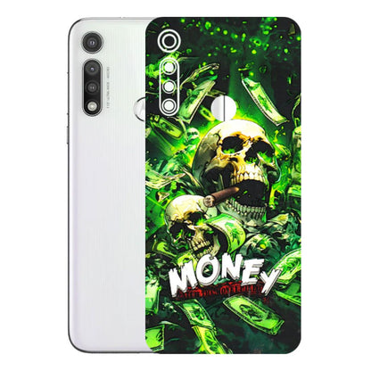 Motorola Phone Skins (All Models) - Skull Money - 3D Embossed Finish (L-303) Motorola Moto G Fast