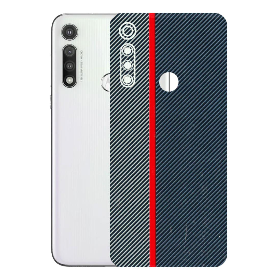 Motorola Phone Skins (All Models) - Blue Sober Lines - 3D Embossed Finish (L-305) Motorola Moto G Fast