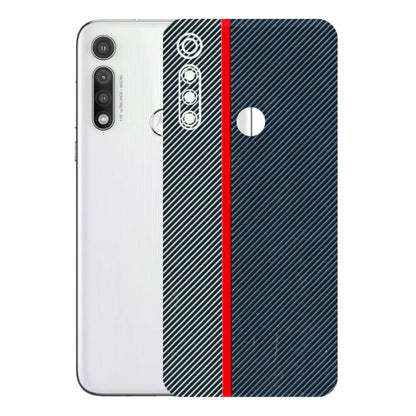 Motorola Phone Skins (All Models) - Blue Sober Lines - 3D Embossed Finish (L-305) Motorola Moto G Fast
