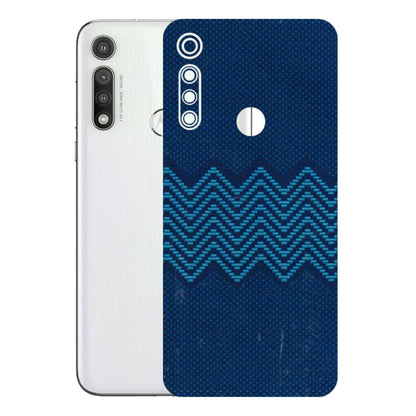Motorola Phone Skins (All Models) - Blue Sober Waves - 3D Embossed Finish (L-306) Motorola Moto G Fast