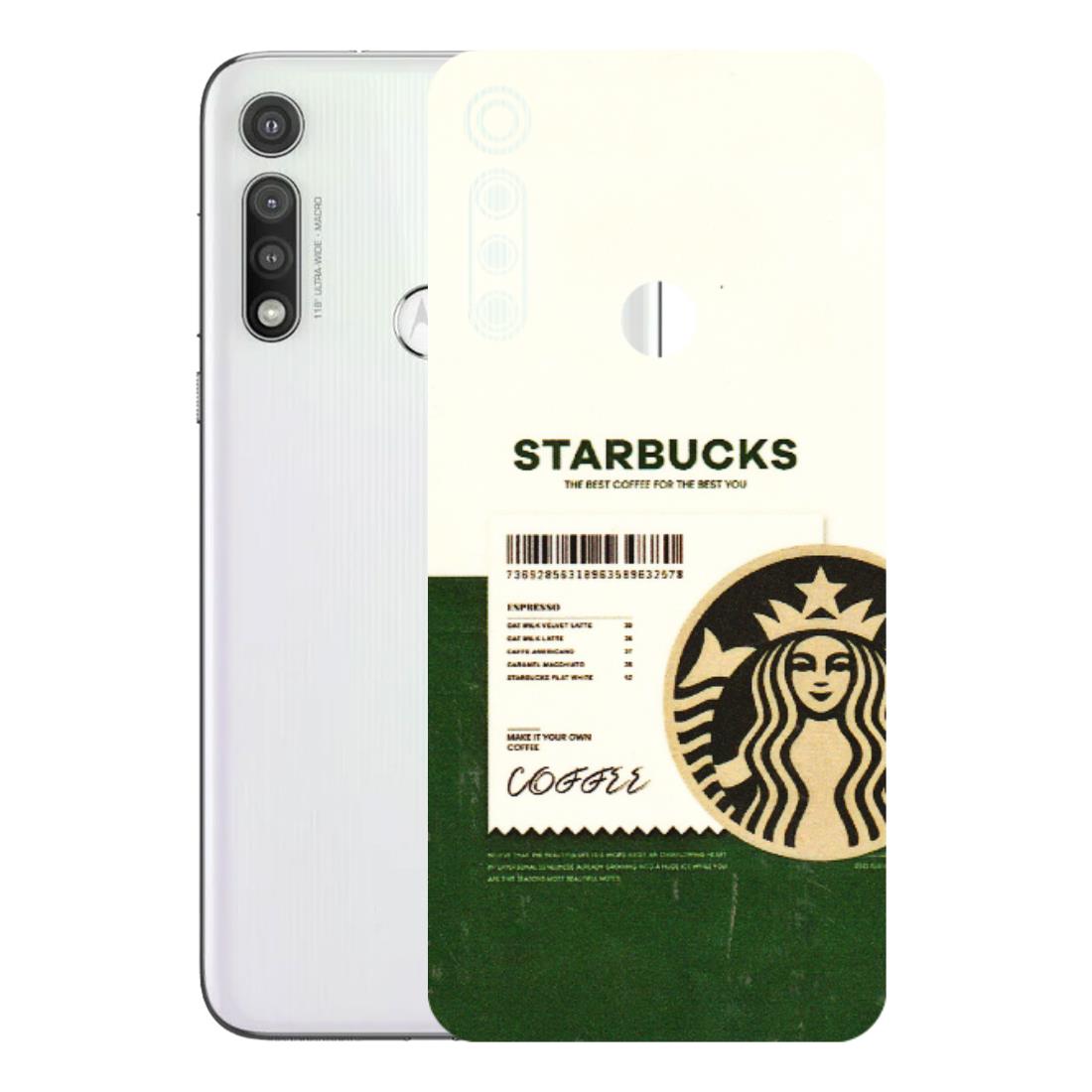 Motorola Phone Skins (All Models) - Starbucks Barcode - 3D Embossed Finish (L-308) Motorola Moto G Fast