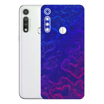 Motorola Phone Skins (All Models) - Purple Ripples Swirl - 3D Embossed Finish (L-314) Motorola Moto G Fast