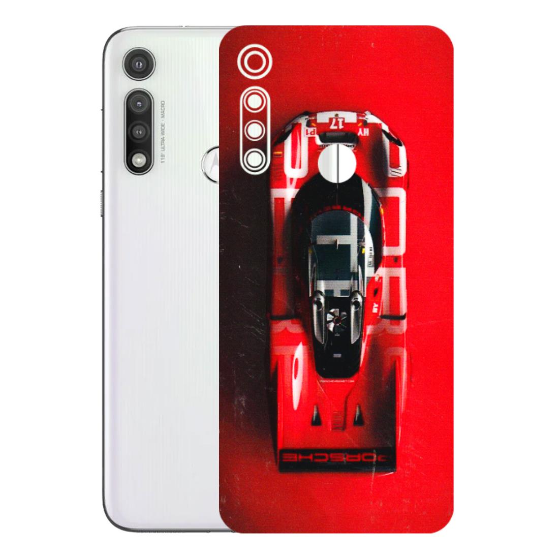 Motorola Phone Skins (All Models) - Red Porsche Car Logo - 3D Embossed Finish (L-315) Motorola Moto G Fast