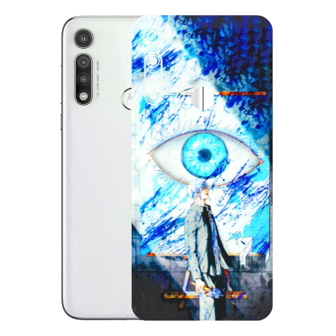 Motorola Phone Skins (All Models) - Anime Sea Blue Eye - 3D Embossed Finish (L-318) Motorola Moto G Fast