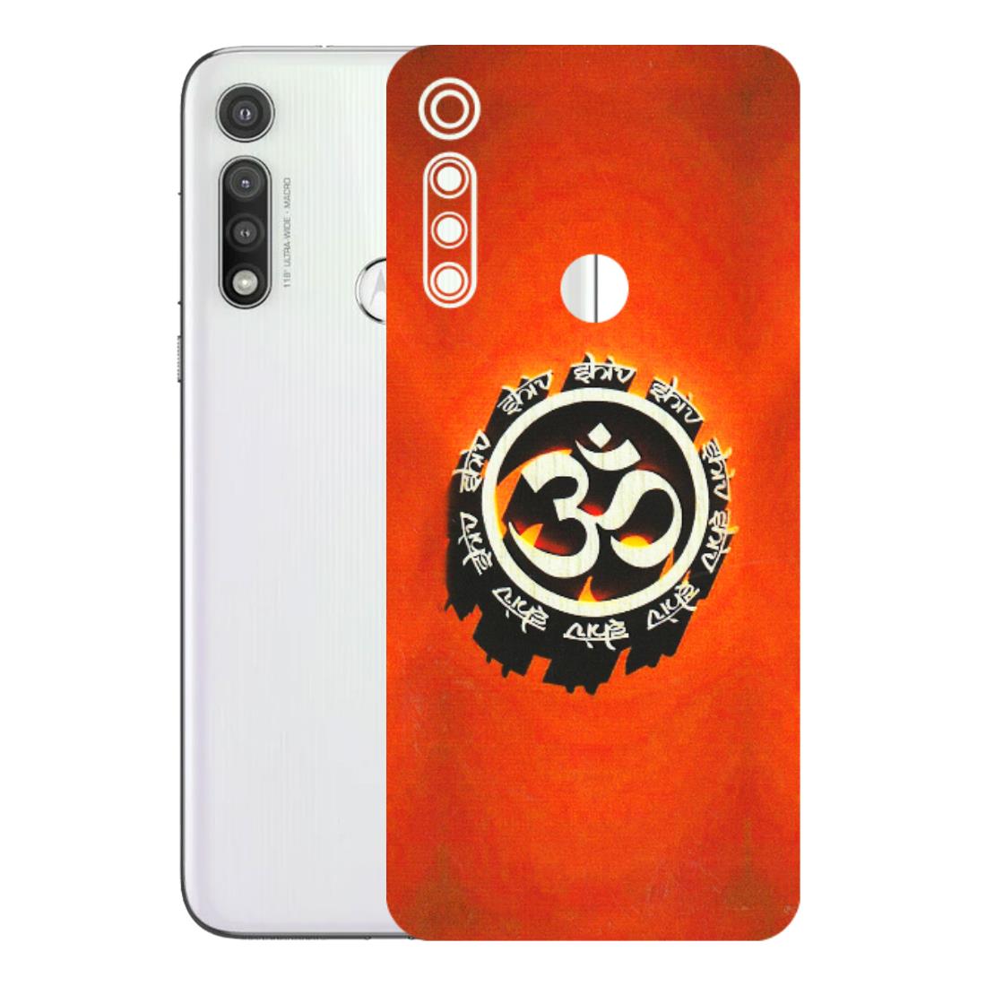 Motorola Phone Skins (All Models) - Aum Shiv Orange - 3D Embossed Finish (L-32) Motorola Moto G Fast