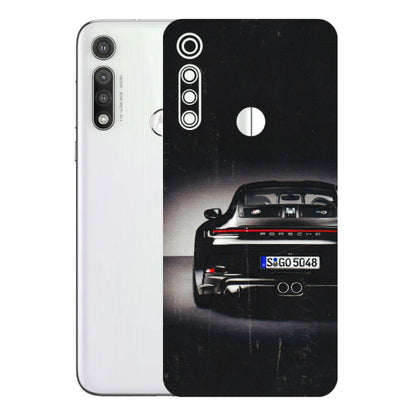 Motorola Phone Skins (All Models) - New Black Porsche GT3 - 3D Embossed Finish (L-327) Motorola Moto G Fast